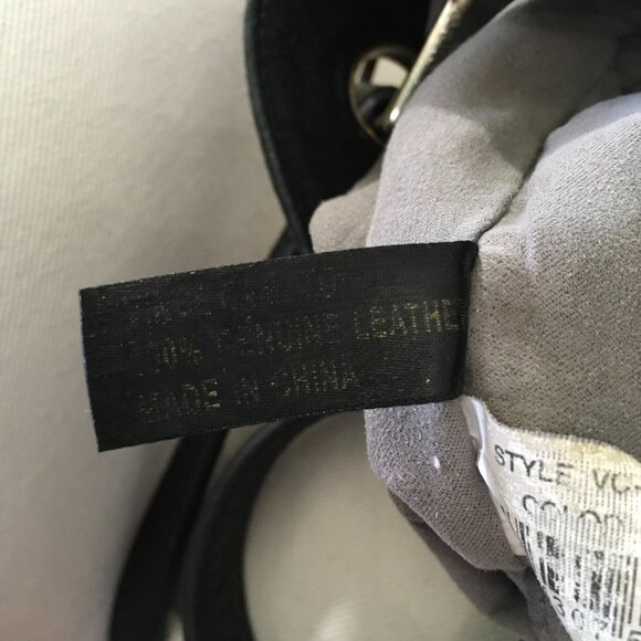 Vince Camuto Yulia Asymmetric Edge Genuine Leather Bag Black - Picture 9 of 9